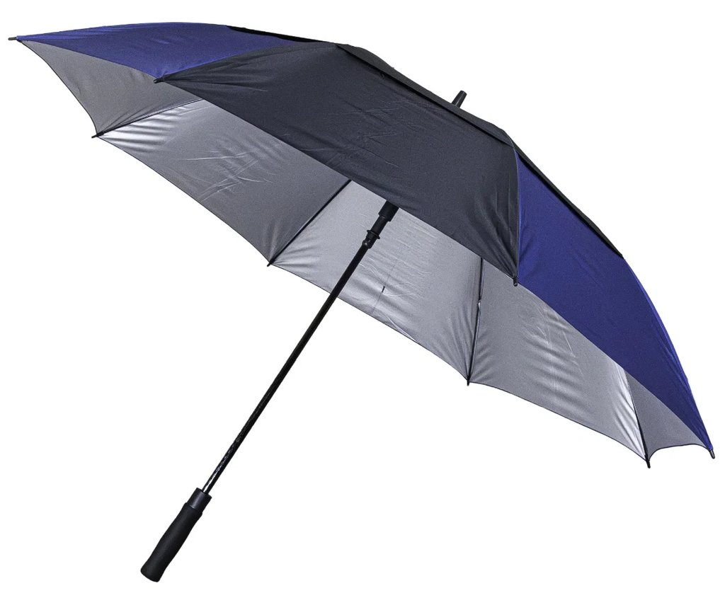 Longridge 62" Windproof UV parapluie, noir/bleu marine