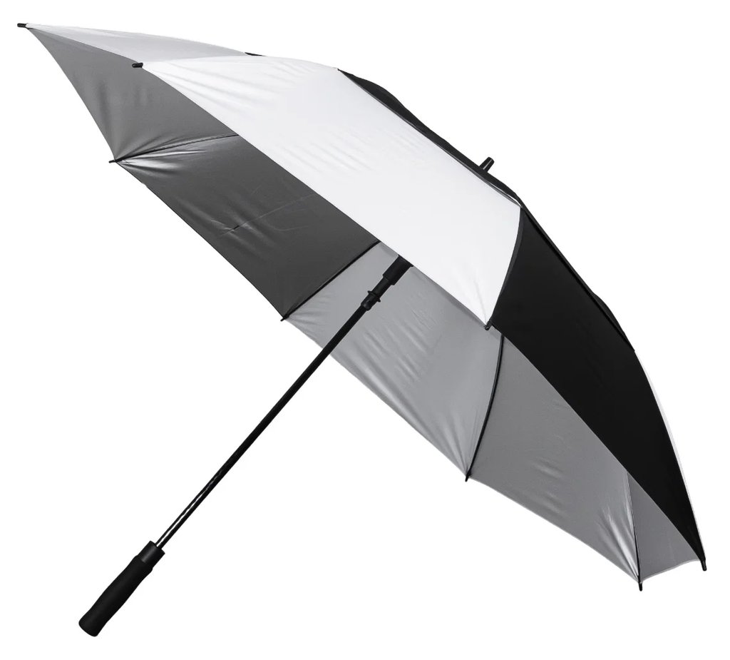 Longridge 62" Windproof UV parapluie, noir/gris