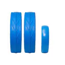 JuCad tires - 2 roues arrière, 1 roue avant, bleu