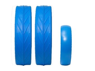 JuCad tires - 2 roues arrière, 1 roue avant, bleu