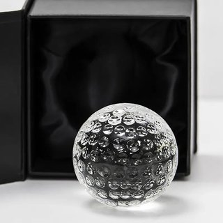 Longridge Crystal Golf Ball Paper Weight Trophy