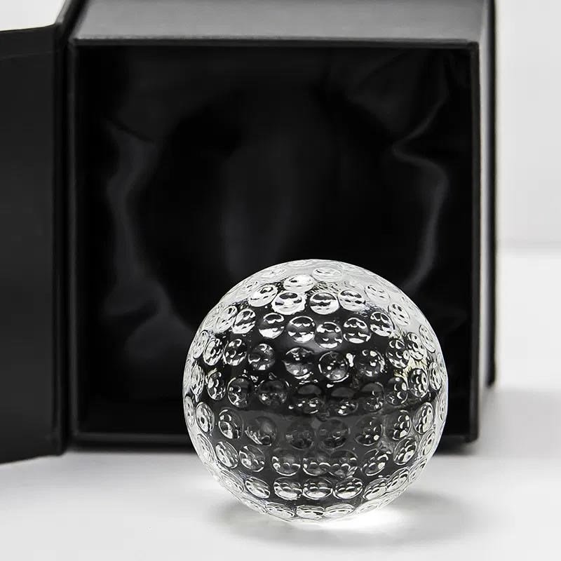 Longridge Crystal Golf Ball Paper Weight Trophy