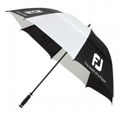 FootJoy Dual Canopy Parapluie de Golf, Noir/Blanc