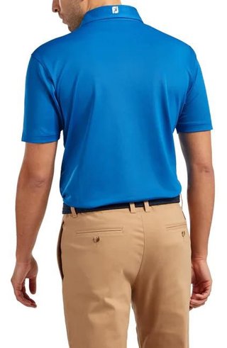 FootJoy Stretch Pique Solid polo homme, bleu cobalt