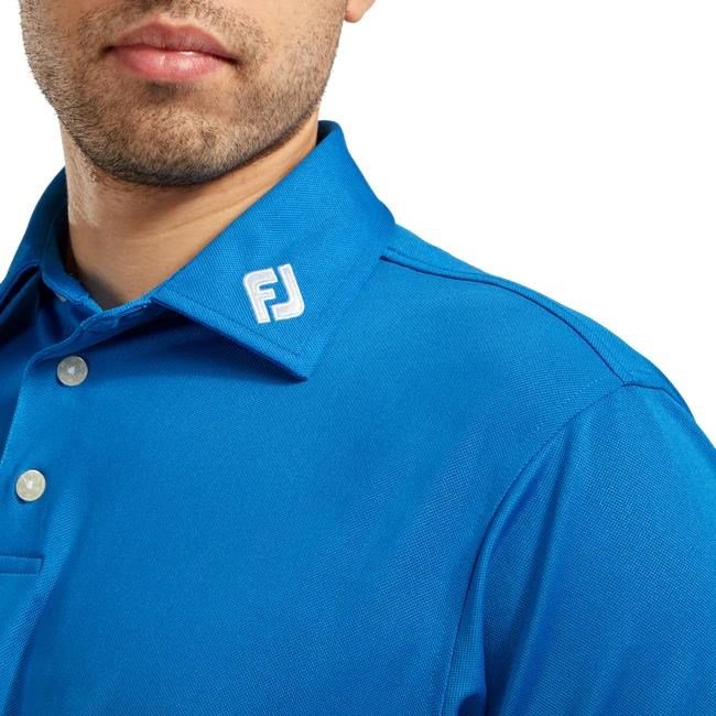 FootJoy Stretch Pique Solid polo homme, bleu cobalt