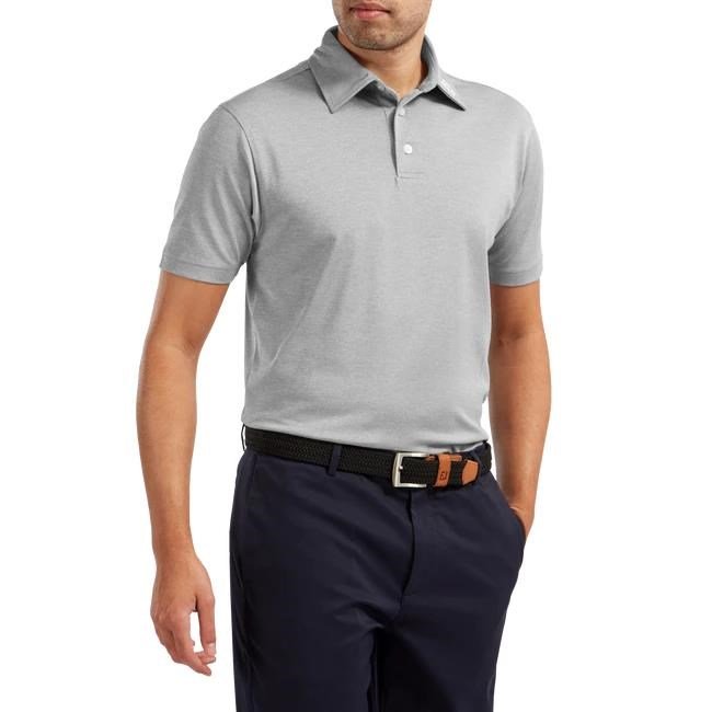 FootJoy Stretch Pique Solid polo homme, heather grey