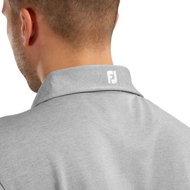 FootJoy Stretch Pique Solid polo homme, heather grey