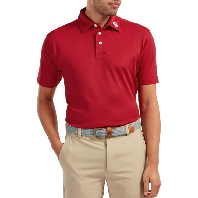 FootJoy Stretch Pique Solid polo homme, rouge