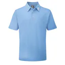 FootJoy Stretch Pique Solid polo homme, bleu clair