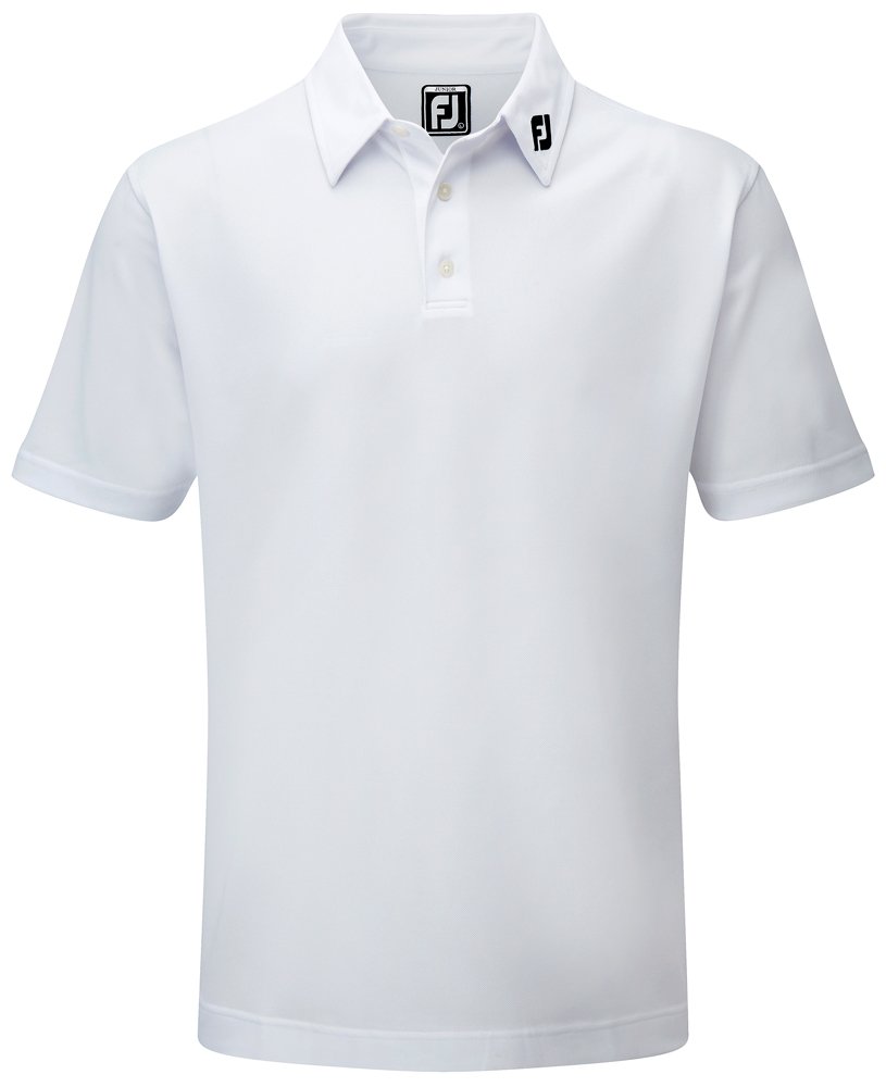 FootJoy Stretch Pique Solid polo junior, blanc