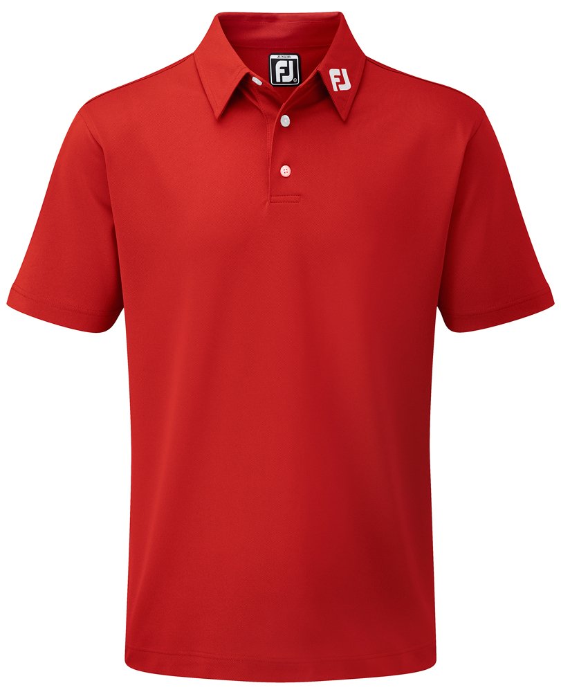FootJoy Stretch Pique Solid polo junior, rouge