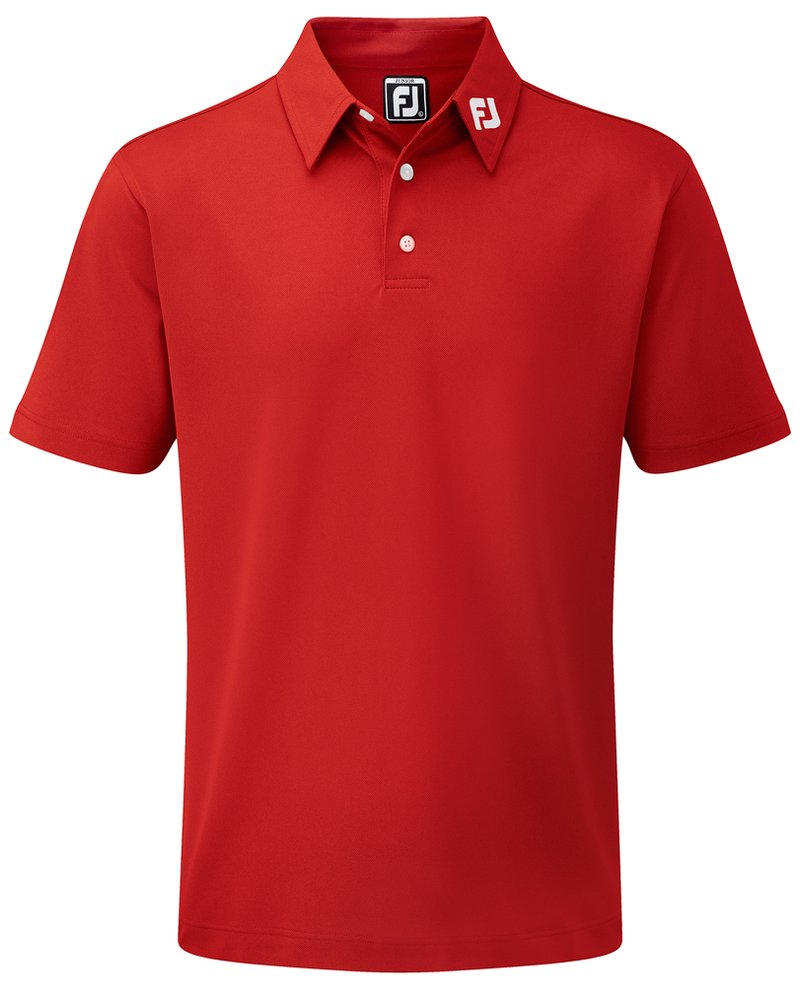 FootJoy Stretch Pique Solid polo junior, rouge