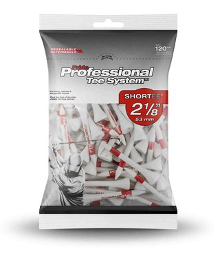 Pride Professional Tee System Prolength Short tees rouge 53mm (2 1/8"), 120 tees