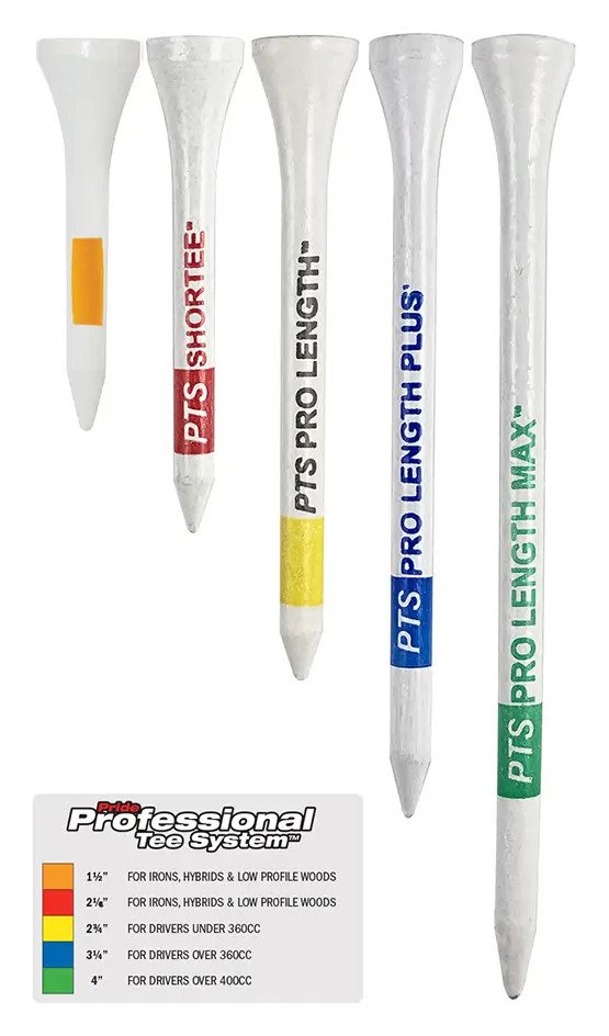 Pride Professional Tee System Prolength Plus tees en bois bleus 83mm (3 1/4"), 75 pièces