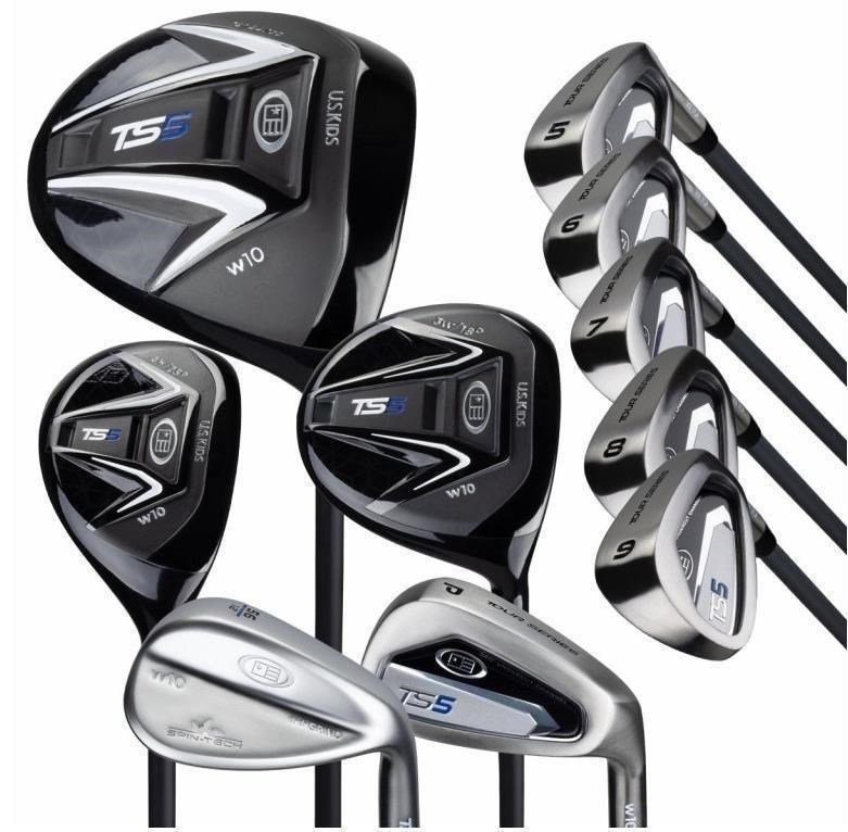 U.S. Kids Golf TS5-63 (160cm) V5 10-Club junior set de golf, graphite + stand bag, noir/blanc