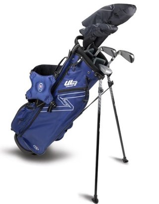 U.S. Kids Golf UL7-63 (160cm) W10 5-Club junior set de golf, acier/graphite + sac trépied, marine