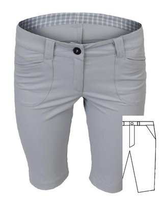 Tony Trevis Slim Fit short femme, blanc