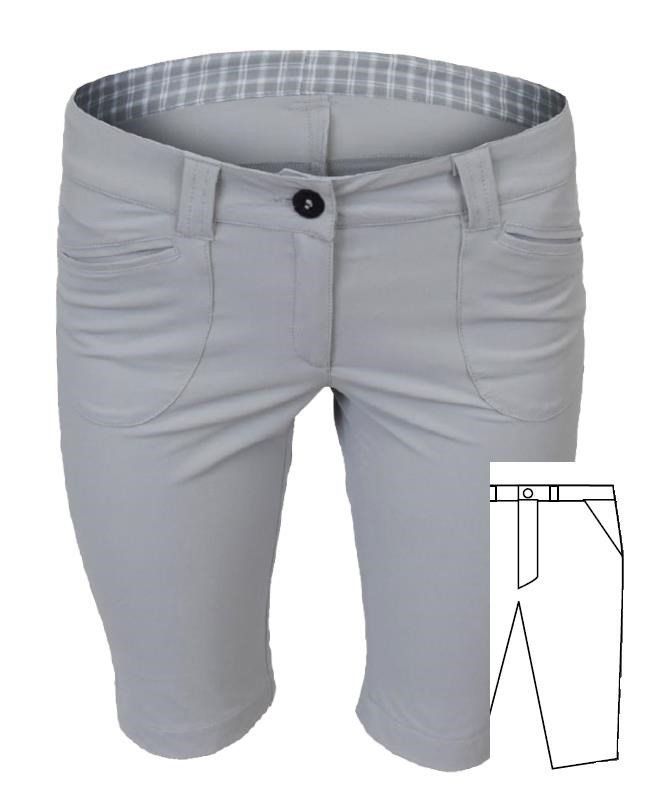 Tony Trevis Slim Fit short femme, blanc
