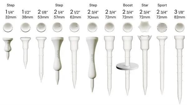 Lignum Lignum Tee 72mm (2 3/4"), pack de 10 + disque