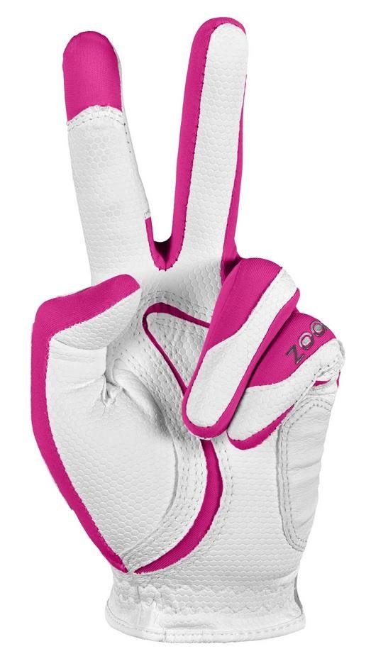 Zoom Zoom Weather gant de golf femme, blanc/fuchsia