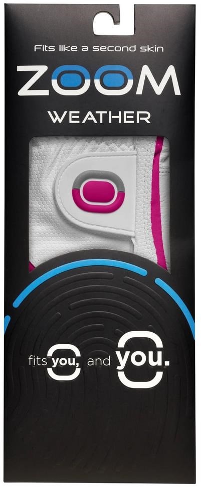 Zoom Zoom Weather gant de golf femme, blanc/fuchsia
