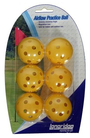 Longridge Airflow balles de golf d'entraînement, jaunes