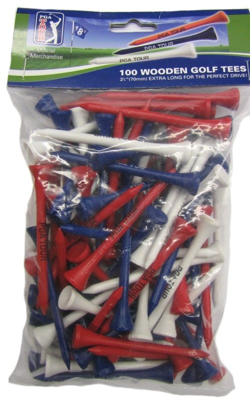 PGA Tour Wooden Tees 70mm 100 tés