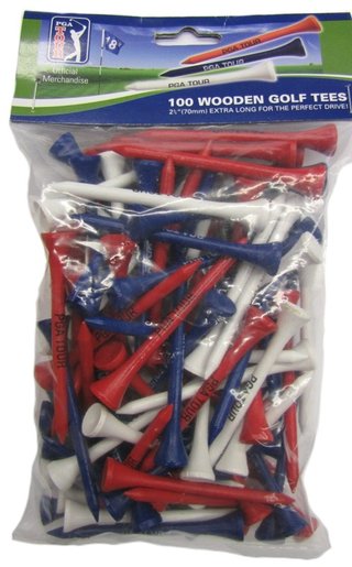 PGA Tour Wooden Tees 70mm 100 tés