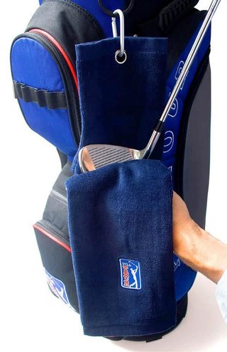 PGA Tour Golf Towel and Club Brush Set, bleu marine