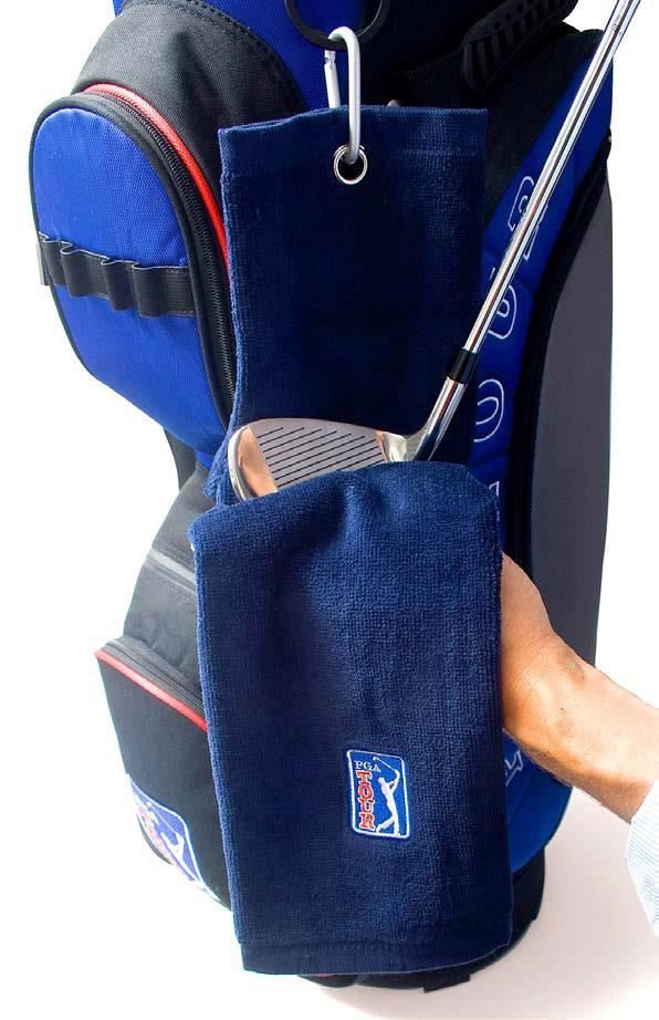 PGA Tour Golf Towel and Club Brush Set, bleu marine
