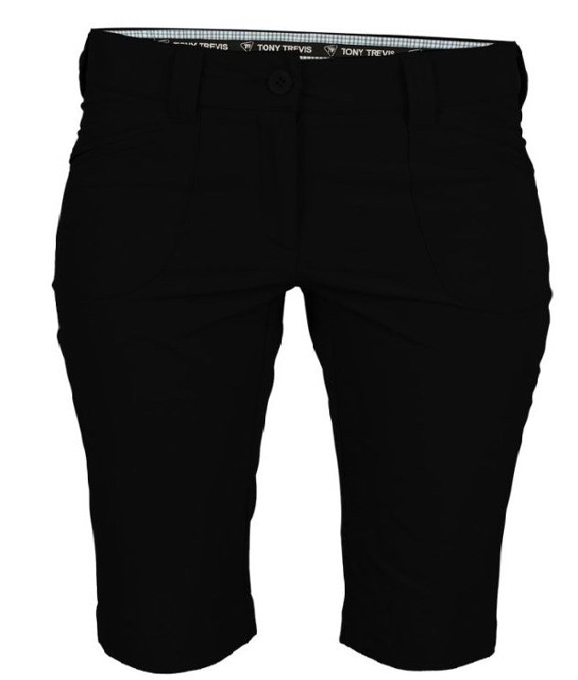 Tony Trevis ladies short slim fit short femme, noir