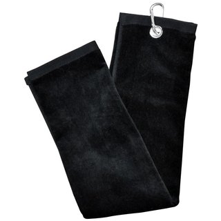 Longridge Blank Luxury Three Fold serviette de golf, noir