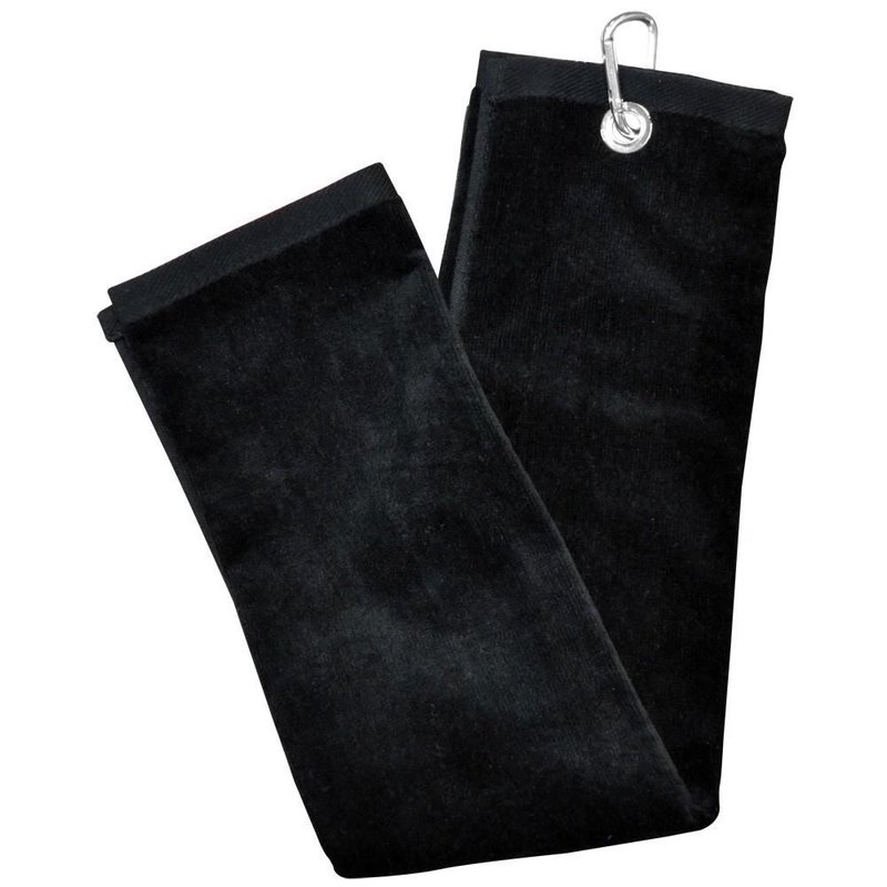 Longridge Blank Luxury Three Fold serviette de golf, noir