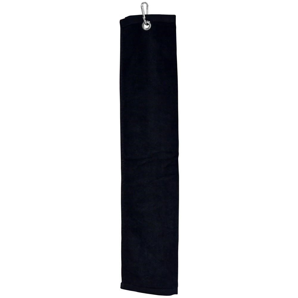 Longridge Blank Luxury Three Fold serviette de golf, noir
