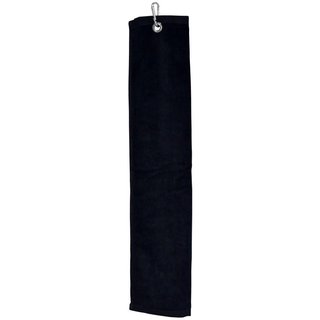 Longridge Blank Luxury Three Fold serviette de golf, noir
