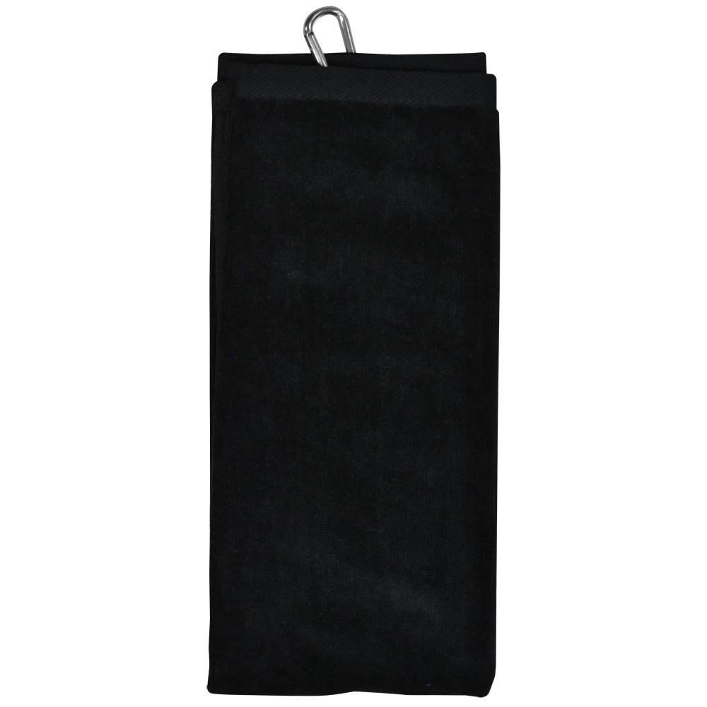 Longridge Blank Luxury Three Fold serviette de golf, noir