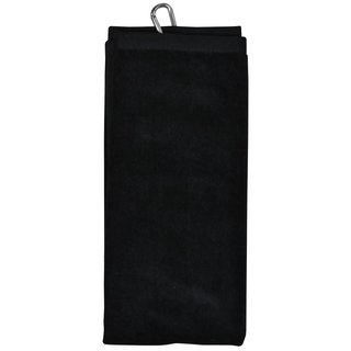 Longridge Blank Luxury Three Fold serviette de golf, noir