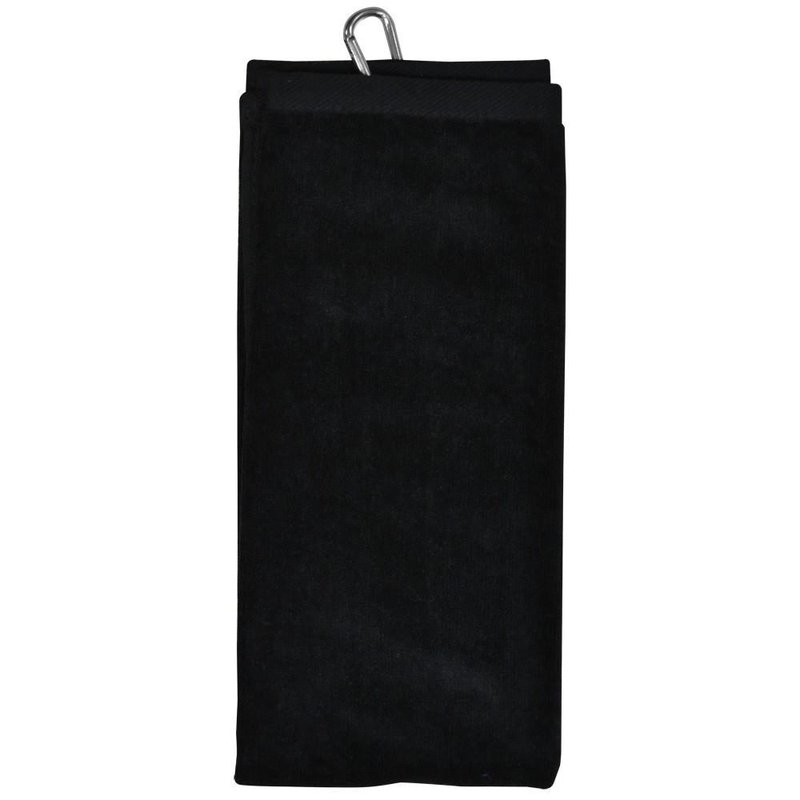 Longridge Blank Luxury Three Fold serviette de golf, noir