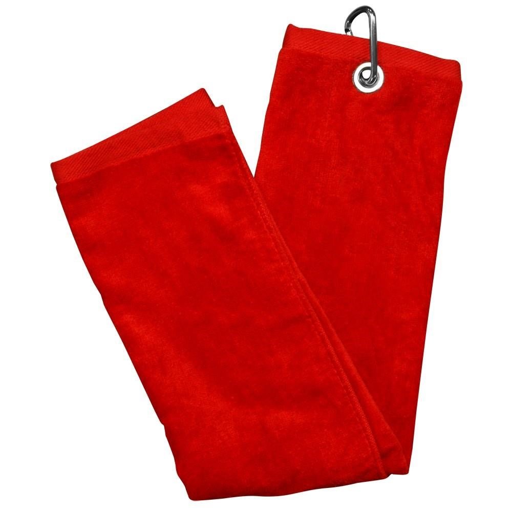 Longridge Blank Luxury Three Fold serviette de golf, rouge
