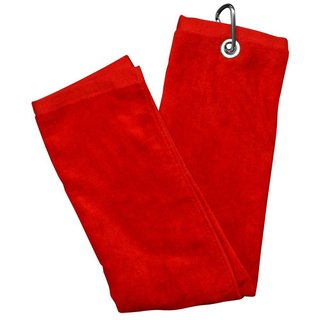 Longridge Blank Luxury Three Fold serviette de golf, rouge