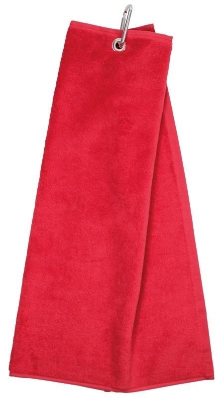 Longridge Blank Luxury Three Fold serviette de golf, rouge