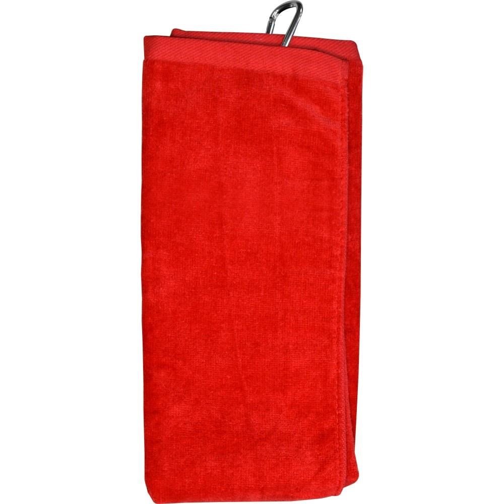 Longridge Blank Luxury Three Fold serviette de golf, rouge