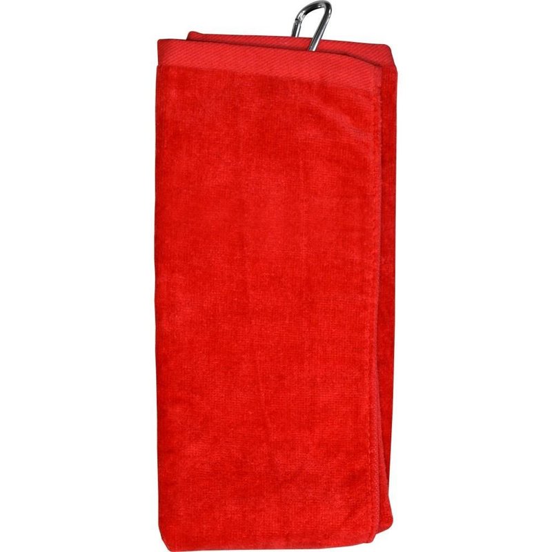 Longridge Blank Luxury Three Fold serviette de golf, rouge