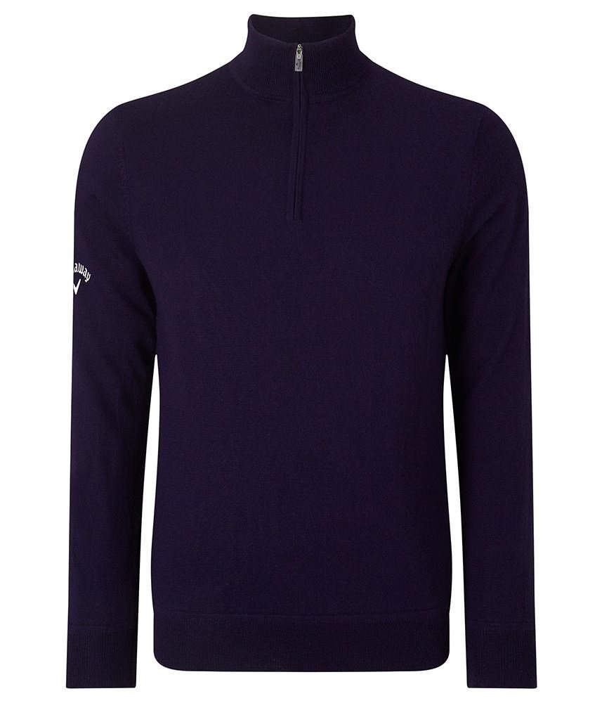 Callaway Windstopper 1/4 Zipped pull homme, peacoat