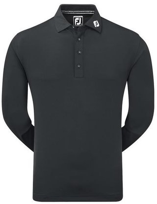 FootJoy Long Sleeve Thermocool Self Athletic Fit polo homme, noir