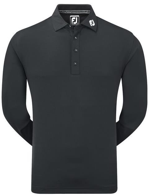 FootJoy Long Sleeve Thermocool Self Athletic Fit polo homme, noir