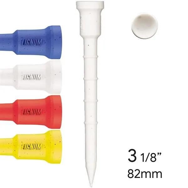 Lignum Tee 82mm (3 1/8") 12pack couleurs assorties