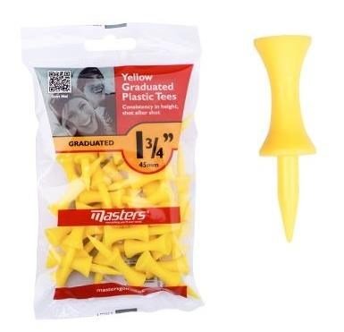 Masters Graduated Castle Plastic tees 45mm (1 3/4"), 30 tees, jaune