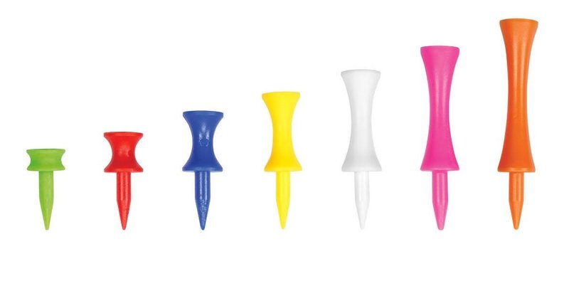 Masters Graduated Castle tees en plastique 37mm (1 1/2"), 30 tees, bleus