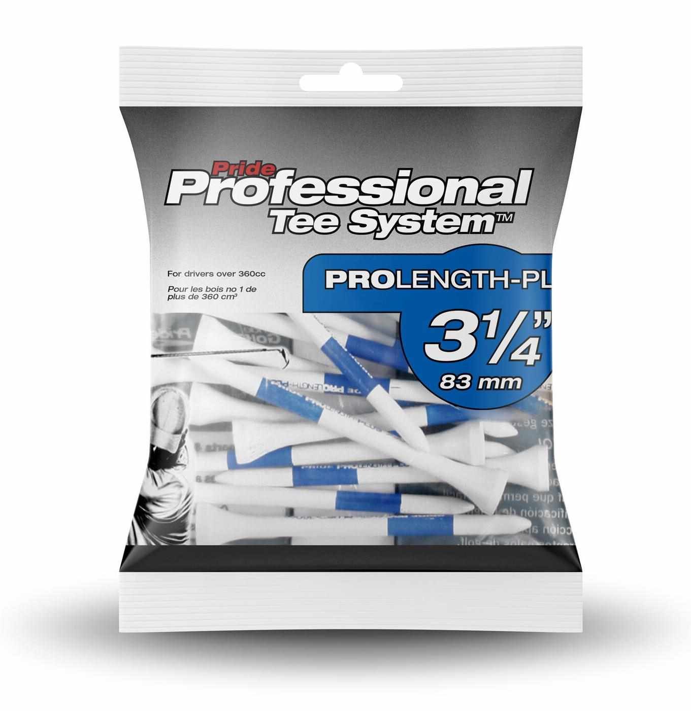 Pride Professional Tee System Prolength Plus tees en bois bleus 83mm (3 1/4"), 15 tees